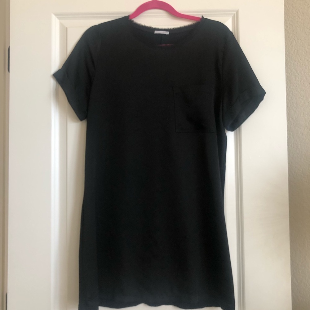 ZARA Women’s black mini shift dress